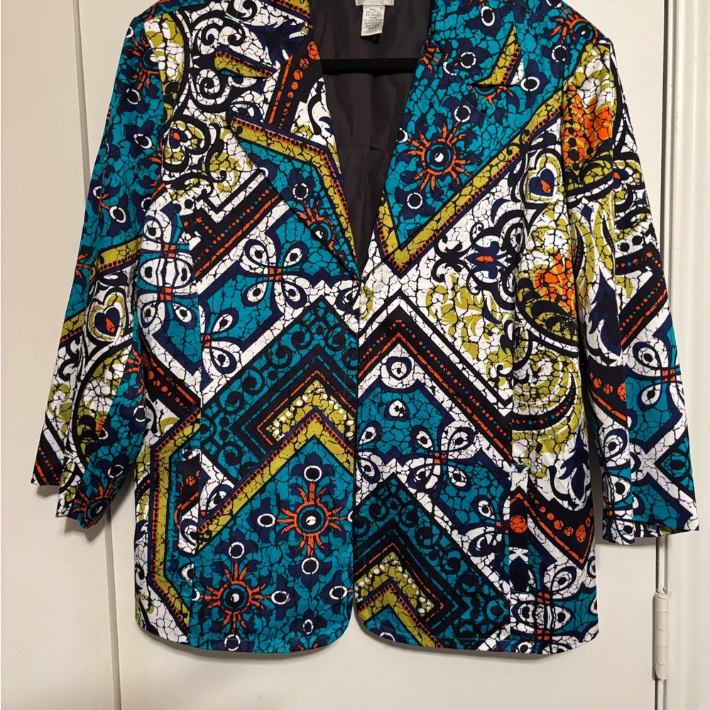 Chico's Multicolor Patterned Blazer - image 1
